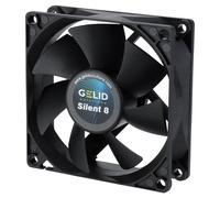 GELID PC Case Fan Silent 8 Black 80mm - 21 CFM, 18.9 dBA, 3-Pin