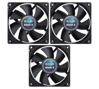 Gelid Solutions Silent 8 Black 80mm Case Fan 1600 RPM 21 CFM 18.9 dBA 3-Pin Pack