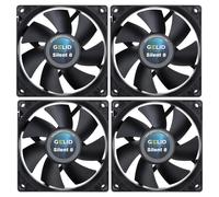 Gelid Solutions Silent 8 Black 80mm Case Fan 1600 RPM 21 CFM 18.9 dBA 3-Pin Pack