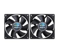 Gelid Solutions Silent 8 Black 80mm Case Fan 1600 RPM 21 CFM 18.9 dBA 3-Pin Pack