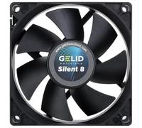 Gelid Solutions Silent 8 Black 80mm Quiet PC Case Fan 3-Pin 21CFM 18.9dBA