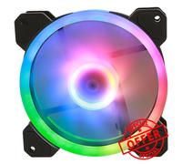 Gelid Stella 120mm Dual Ring ARGB Fan - 4.72" x 4.72" x 1mm - PC Cooling Fan - Compatible with Desktop - 5V 5W 1600RPM 20dB