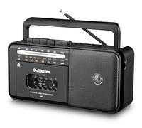 Gelielim Cassette Player, Boombox Cassette Tape Player Recorder with Bluetooth, AM/FM/SW Radio, Portable Cassette Recorder, 8W Speaker&Earphone Jack, Support USB/TF Card, Mains and Battery