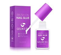Gelike EC Extra Strong Nail Glue - Brush On Nail Glue for False Nails Tips, Press On Nails, Quick-Drying, No Need UV Lamp, Durable & Long-Lasting for Broken Nail, Nail Tips, Nail Salon