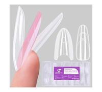 GELIKE EC Sandwich Nail Dual Forms: 240Pcs 15 Size - Reusable Nail Builder for Technicians Enthusiasts and Beginners - DIY Easily For Salons & Home, Almond