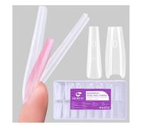 GELIKE EC Sandwich Nail Dual Forms: 240Pcs 15 Size - Reusable Nail Builder for Technicians Enthusiasts and Beginners - DIY Easily For Salons & Home, Ballerina