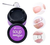 Gelike ec Solid Gel Nail Glue - UV Nail Glue for Press on Nails, False Acrylic Nail Tips, Stick on Nails Extra Strong Long Lasting Easy to Use