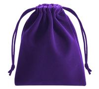 GELIMY 10PCS Soft Coloful Velvet Pouches Bag Jewellery Packing Drawstring Wedding Party Gift 5 Sizes (7X9CM, PURPLE)