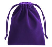 GELIMY 10PCS Soft Coloful Velvet Pouches Bag Jewellery Packing Drawstring Wedding Party Gift 5 Sizes (15X20CM, PURPLE)