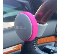 GELINDAF Steering Wheel Knob Pink, Car Suicide Knob Spinner Wheel Spinner with Bearing, Non-Slip Driving Power Handle for Standard and Thick Steering Wheels Fit Car, Trucks, Tractor, Mower, Boat Women