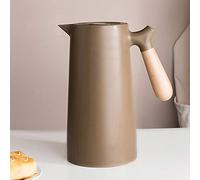 Geling Large Thermal Coffee Carafe Server - Double Wall Vacuum Insulated Tea Beverage Creamer Dispenser 1L Hot and Cold Water Jug Pot (Multiple Colour),Brown