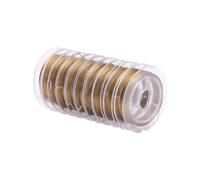 Gelirda 10 Rolls 32.8 Feet Golden Tiger Tail Wire 0.38mm Round Metal Craft Wire with Spool Stainless Steel Beading Thread for Jewellery Making
