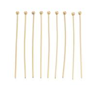 Gelirda 100Pcs 40mm Stainless Steel Golden Headpins Bendable Ball Head Pins for Jewellery Making Accessories