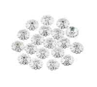 Gelirda 10Pcs Sterling Silver Flower Shape Bead Caps Floral Spacer Beads for Jewellery Necklace Bracelets Making Crafts