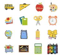 Gelirda 16Pcs Mixed Styles Back to School Pins Enamel Teach Theme Lapel Pins for Clothes Hat Decoration Accessories