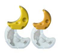Gelirda 2Pcs Silicone Moon Cheese Candle Moulds for Candles Resin Crafts