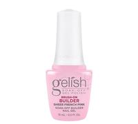 Gelish Brush-On Builder - Professional Soak-Off Gel Polish for Extensions, Overlays, Nail Art, Self-Leveling, HEMA-Free, TPO-Free, Vegan, Long-Lasting, UV/LED Cured (Sheer French Pink)