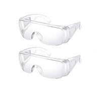 Gelishan 2Pcs Safety Glasses, Safety Goggles Over Glasses Protective GogglesWith Anti-dust,Anti-Impact Lens Eye Protection for Laboratory Work, Woodworking, Mowing, Outdoor Sports