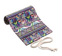Gelishan Canvas Pencil Kit 72 Slots Artist Pencilsholder Roll Washable Fashionable Roll up Colored Pencils Holder Multi-Purpose Canvas Pencil Roll Wrap for Artist School Office (Retro 72 Holes)