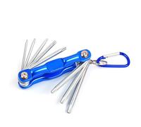 Gelishan Folding Allen Hex Keys Hexagon Screwdriver Allen Key Set Folding Hex Key SetSet for Bikes Automobile Machinery Repair (Large Torx Wrenches)