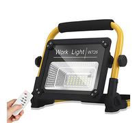 GELISURE 150W LED Work Light Rechargeable Portable Flood Light Battery Powered Dimmable Flood Light with Remote Control, for Outdoor Lighting,Camping,Hiking, Fishing,Car Repairing,Construct