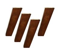 GELISURE Wooden Bevel Furniture Legs Furniture Feet Wood Sofa Legs Solid Wood Tapered Replacement Furniture Feet for Couch Sofa Cabinet Walnut Color 4 Pieces (18cm)