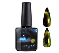 gelKitten Eye Nail Polish - Magnetic cat-eye Effect UV LED gelLacquer, Long Lasting Shimmer Manicure Coat | Professional nal art Salon Quality Soak Off gelVarnish for Home or Studio Creative Desig