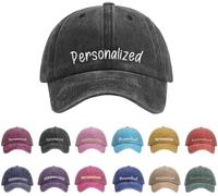 GELLEDI Custom Embroidered Baseball Cap with Text/Name, Personalized Adjustable Unisex Sun Hat, Gift for Mother Father Man Woman Friend Black