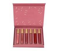 Geller Lip Gloss 6PCS Velvet Liquid Lipstick Moisturizing Velvet Lipstick Lasting Wear High Pigment Faster Lip Gloss Women Makeup Cosmetics Set Of 6 12ml Oh My Gloss