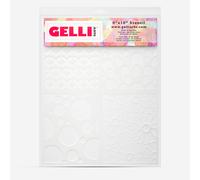 Gelli Arts : Multi Stencil : Use with 8x10in Plate : Four Designs