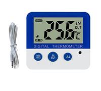 Gellvann Digital Freezer/Fridge Thermometer with Magnet and Stander, LED Alarm Indicator, Max/Min Freezer Thermometer for Kitchen Home