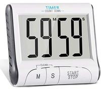 Gellvann Digital kitchen timer Large Display Electronic Digital Countdown and Count up Magnetic Loud Alarm Kitchen Timer Stopwatch Digital 24 Hours Clock Timer