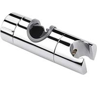 Gelme Nutri Adjustable Shower Head Holder for Slide Bar, Universal 18-25MM O.D. Rail Head Bracket Holder, 360 Degree Rotation, ABS Chrome