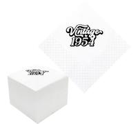Geloar 70th Birthday Vintage 1954 Cocktail Napkins, 100 Pack Black Vintage 1954 70th Birthday Paper Cocktail Beverage Napkins in Bulk for His Her Seventy 70th Birthday 2-Ply, 4.5x4.5" (Vintage 1954)