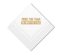 Geloar Funny 50th Birthday Cocktail Napkins, 50 Pack 50th Birthday Paper Cocktail Napkins for His Her Fifty 50th Bday Decor | 2-Ply, 5x5 (Gold, More Fun Than Two Twenty- Five Year Olds)
