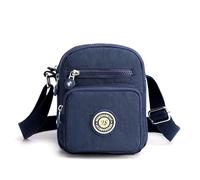 Gelory Multi-Pocket Casual Crossbody Bag for Women, Mini Cross body Bag Women Nylon Waterproof Adjustable Strap Travel Messenger Bags Shoulder Bags (Blue)