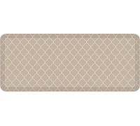 GelPro Anti-Fatigue Designer Comfort Kitchen Floor Mat, 20x48, Trellis Khaki Stain Resistant Surface with 3/4” Thick Ergo-Foam Core for Health and Wellness