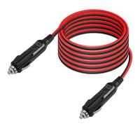 GELRHONR 12V Car Cigarette Lighter Male to Male Charge Cord, Auto Cigarette Lighter Plug Extension Cable with 25A Fuse Protection, 14 AWG Heavy Duty Cable with Led light, for Air Pump (1.5M/4.9Ft)