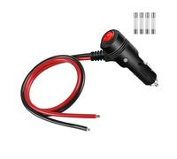 GELRHONR 12Volt Replacement Cigarette Lighter Male Plug Power Cable, Motorcycle Truck Car Cigarette Lighter with On Off Switch, 16AWG Heavy Duty Cord Cigarette Plug with 15A Fuse (0.6M/2Ft)