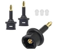 GELRHONR 3.5mm Mini Toslink Adapter, Female to Jack Male Digital Adapter, Digital Fiber Optic Audio Coupler-3pcs