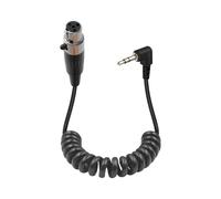 GELRHONR 3.5mm to Mini XLR Coiled Cable, Right Angle 1/8 Inch TRS Plug to 4pinMini XLR Stereo Audio Sprial Coiled Cable,for Digital Camera, Microphone, Recorder,1.64FT (Mini 4pin)