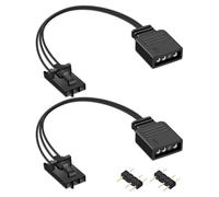 GELRHONR 3 Pin Female to 5V 3 Pin ARGB Female Adapter for Cor-sair RGB Hub, Commander Core, iCUE Commander Core XT and Lighting Node Core, 2Pack