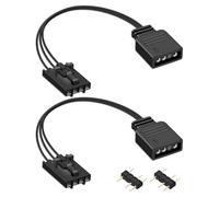 GELRHONR 4 Pin Female to 5V 3 Pin ARGB Female Adapter for Cor-sair RGB Hub, Commander Core, iCUE Commander Core XT and Lighting Node Core, 2Pack