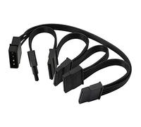 GELRHONR 4pin Molex to 15 Pin SATA Splitter Power Cable, LP4 to 5x15 Pin SATA Power Conversion Line Extension Y-Cable for Hard Disk
