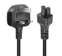 GELRHONR 90°C 5 Cloverleaf Mickey Mouse Power Cable, 3Pin BS 1363 to C5 AC Power Cord, Cloverleaf Lead for Laptop, PC Monitors, Computer, Printer, Scanners - 1.5M/4.9Ft (Straight C5)