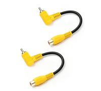 GELRHONR 90 Degree RCA Male to Female Extension Video Cable,0.49FT