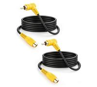GELRHONR 90 Degree RCA Male to Female Extension Video Cable,4.92FT