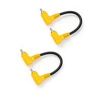 GELRHONR 90 Degree RCA Male to Male Extension Video Cable,0.49FT | 2Pack,Dual 90 Degree Elbow Gold Plated RCA Audio Video Cable,RCA Line Plug for Subwoofer,TV,DVD,CD Player,Car Backup Camera