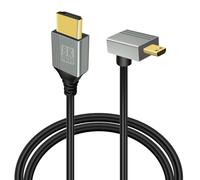 GELRHONR 90Degree Micro HDMI to HDMI Cable, 48Gbps Ultra High Speed Support 8K@60Hz&4K@120Hz,for GoPro,Digital Cameras,Laptop, TV, Camcorder (UP Angle(3.28ft))