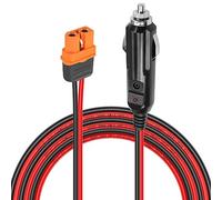 GELRHONR Car Cigarette Lighter to XT60i Connector Cable,14AWG 12V XT60 Female to Auto Cigarette Lighter Plug Male Charging Cable for Cars/Trucks to Solar Generator-2M/6.6Ft